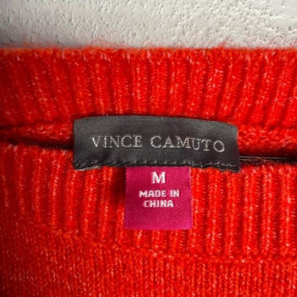 Vince Camuto Christmas Red Puff Sleeve Sweater - Picture 7 of 8